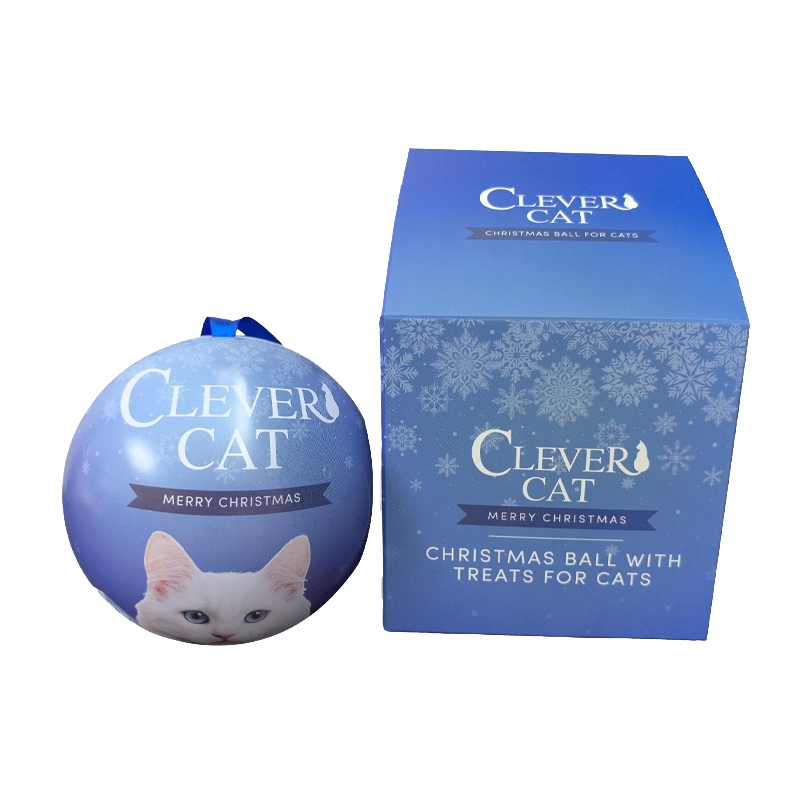11224_Clever Cat_Christmas Ball 60 gr for cats_Front2_högupplöst Clever Cat Christmas Ball 60 g for cats - Bilde 1